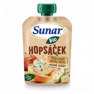 Sunar Bio Hopsáček Mango/ban/hruš/jablko/oves 100g