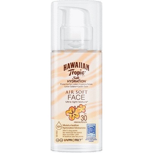 Hawaiian Tropic Pleťový krém na opalování SPF 30 Silk Hydration (Air Soft Face)  50 ml