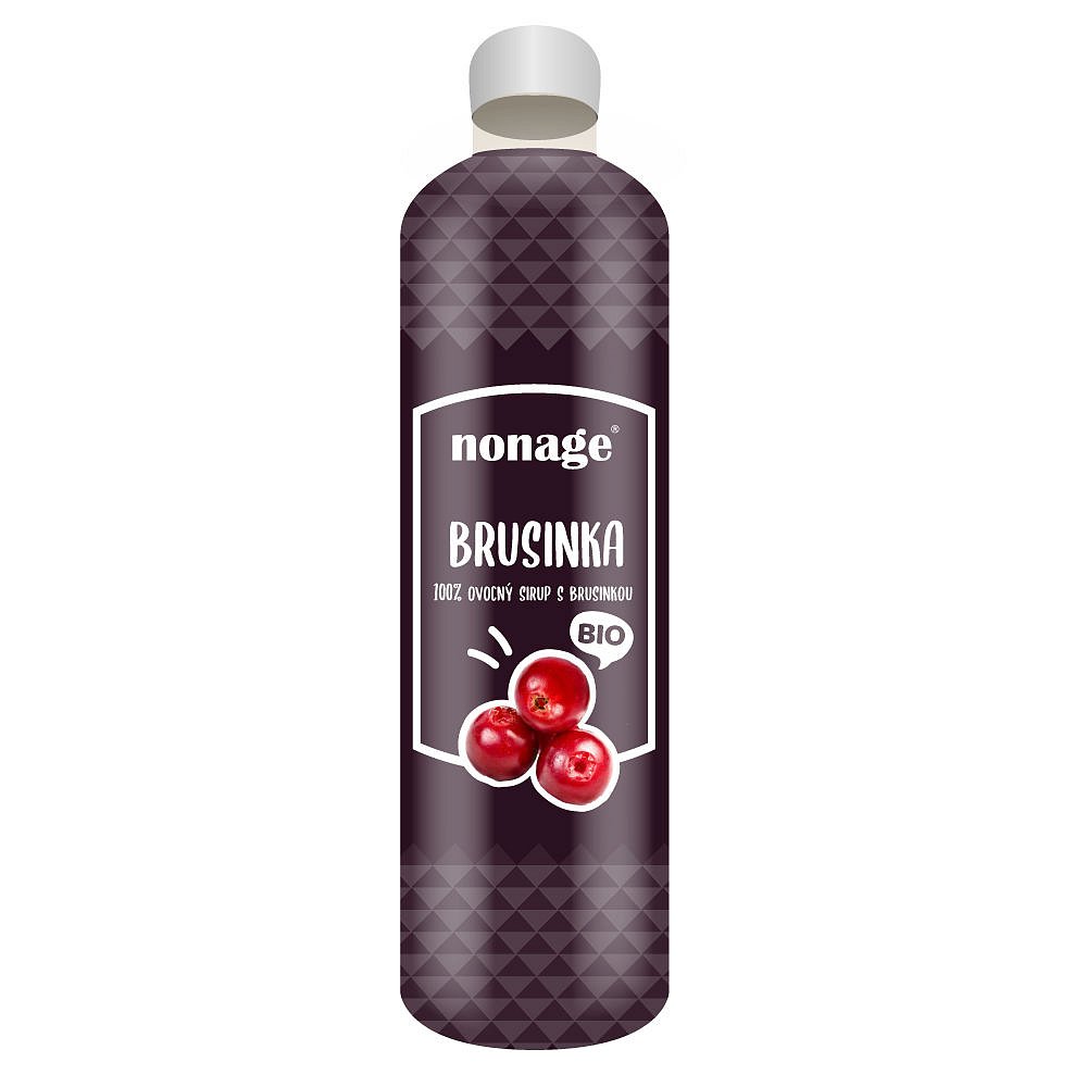 NONAGE Brusinkový ovocný sirup BIO 330 ml