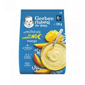 Gerber Natural for baby Nemléčná kaše na dobrou noc mango 230 g