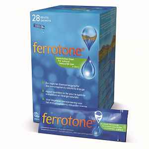 Ferrotone 100% přírodní zdroj železa s vitamínem C sáčky 28x25 ml