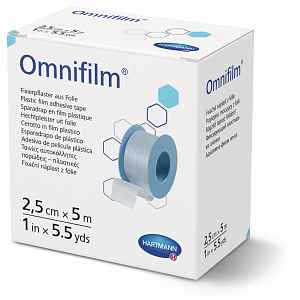 Náplast Omnifilm porézní fólie 2.5cmx5m 1ks