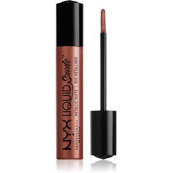 NYX Professional Makeup Liquid Suede™ Metallic Matte voděodolná tekutá rtěnka s metalickým finišem odstín 29 Mauve Mist 4 ml