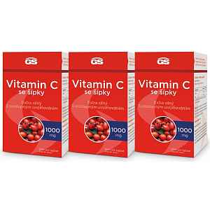 GS Vitamin C1000 se šípky tbl.100+20 - balení 3 ks