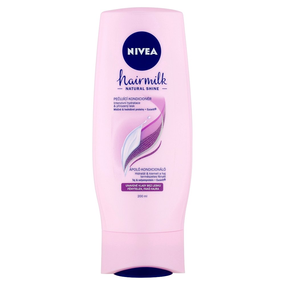 NIVEA Hairmilk Natural Shine Pečující kondicionér 200 ml