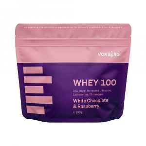 Whey Protein 100 990g - bílá čokoláda s malinou