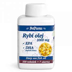 MedPharma Rybí olej 1000 mg+EPA+DHA tobolky 107