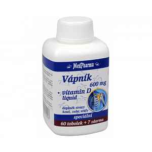 MedPharma Vápník 600 mg+vitamín D-liquid tobolky 67