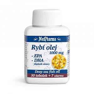 MedPharma Rybí olej 1000 mg+EPA+DHA tobolky 37