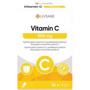 LIVSANE Vitamin C 500mg vysoká dávka cps.30