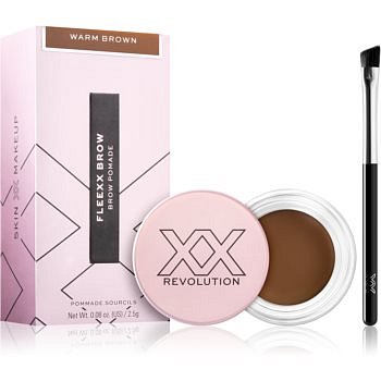 XX by Revolution FLEXX BROW dlouhotrvající gel na obočí se štětečkem odstín Warm Brown 2,5 g