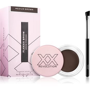 XX by Revolution FLEXX BROW dlouhotrvající gel na obočí se štětečkem odstín Medium Brown 2,5 g