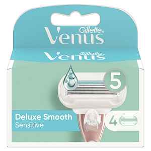 Gillette Venus Deluxe Smooth Sensitive náhradní hlavice 4 ks