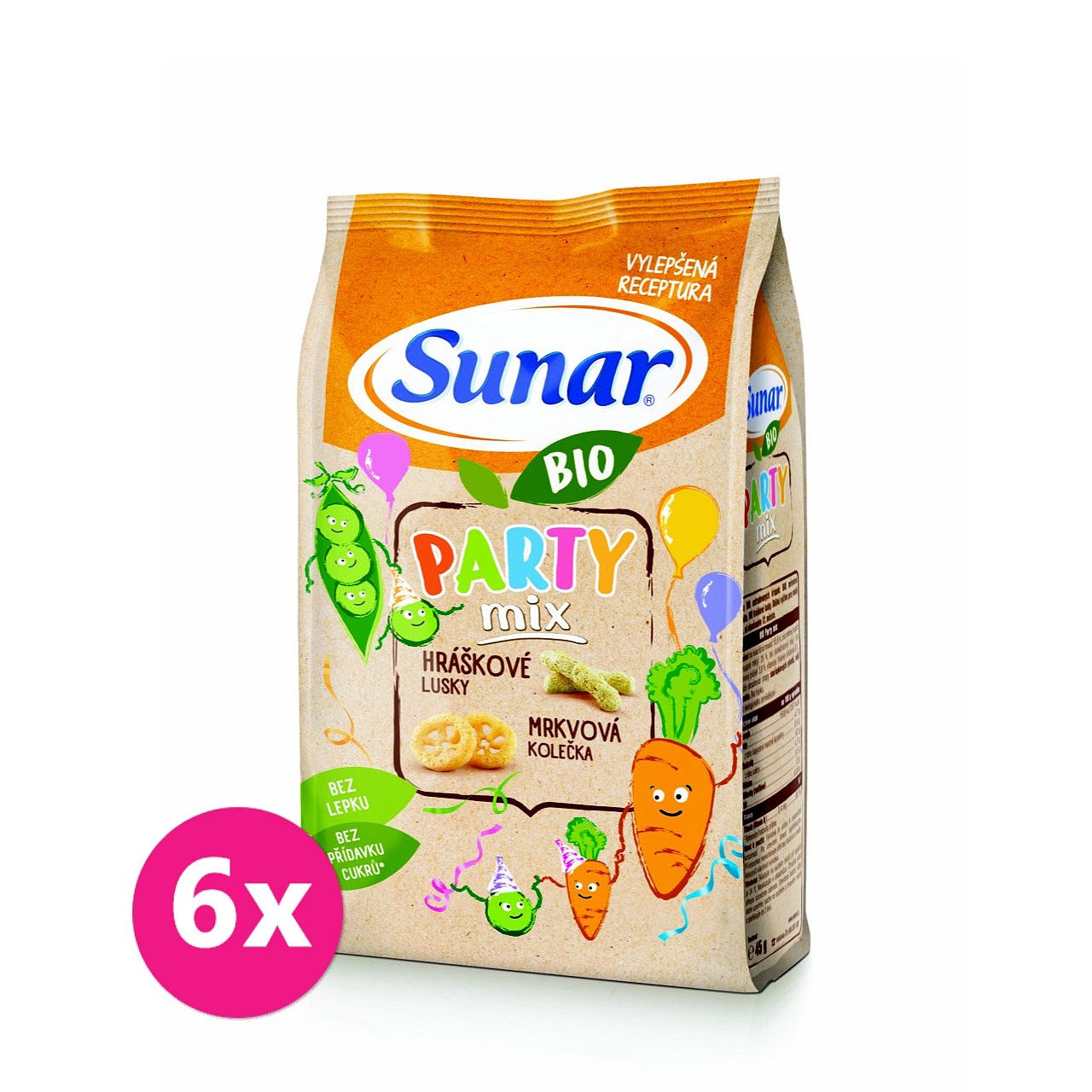 6 x SUNAR BIO křupky Party mix 45 g