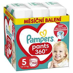 PAMPERS Pants 5 Active Baby Dry 152 ks (11-18 kg) MĚSÍČNÍ ZÁSOBA - plenkové kalhotky