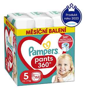 PAMPERS Pants 5 Active Baby Dry 152 ks (11-18 kg) MĚSÍČNÍ ZÁSOBA - plenkové kalhotky