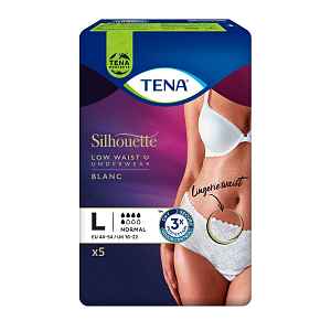 Tena Silhouette Low Waist Blanc Normal L inkontinenční kalhotky 5 ks