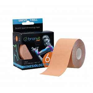 BronVit Sport Kinesio Tape classic 5 cm x 6 m tejpovací páska béžová