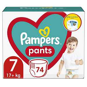 PAMPERS Pants 7 (17 kg+) 74 ks Mega pack - plenkové kalhotky