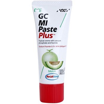 GC MI Paste Plus Melon remineralizační ochranný krém pro citlivé zuby s fluoridem pro profesionální použití  35 ml