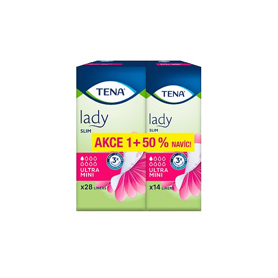 TENA Lady Slim Ultra Mini+50% inkontinenční vložky 42ks