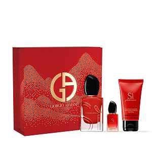 Giorgio Armani Sí Passione dárková sada (parfémová voda 50 ml + tělové mléko 50 ml + cestovní sprej 7 ml) dámská