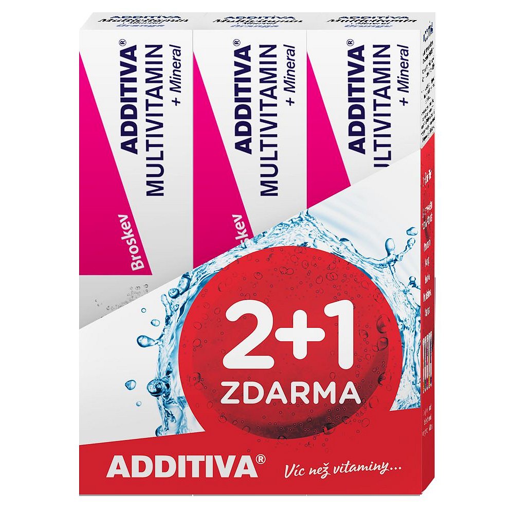 Sada Additiva MM 2+1 broskev šumivé tbl.3x20ks