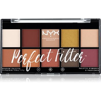 NYX Professional Makeup Perfect Filter Shadow Palette paleta očních stínů odstín 02 Rustic Antique 10 x 1,77 g