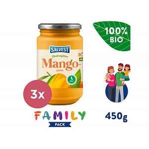 3x SALVEST Family BIO Mango 100% 450 g