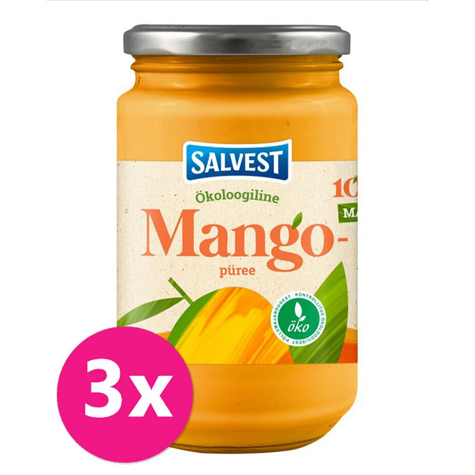 3x SALVEST Family BIO Mango 100% 450 g