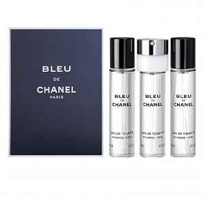 Chanel Bleu de Chanel toaletní voda (1x plnitelná + 2x náplň) pro muže 3x20 ml