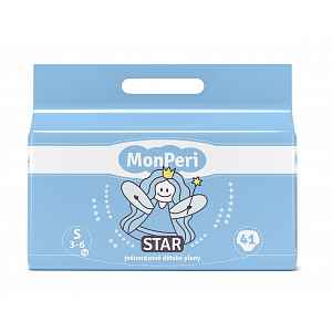 MonPeri Star S 3-6 kg dětské pleny 41 ks