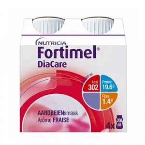 FORTIMEL DIACARE S PŘÍCHUTÍ JAHODOVOU POR POR SOL 4X200ML