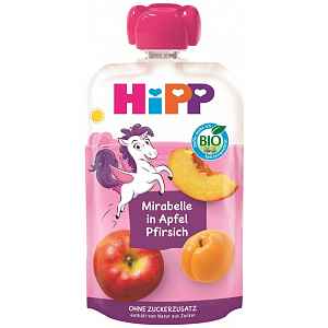 HiPP BIO 100% ovoce Jablko-Broskev-Mirabelka 100g