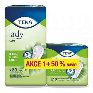 Inkontinenční vložky TENA Lady Slim Mini 20ks +50% navíc