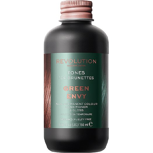 Revolution Haircare Tones for Brunettes Barva na vlasy Green Envy 150ml