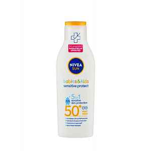 NIVEA SUN Dětské mléko opalov. Sensit. OF50+ 200ml