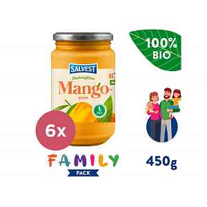 6x SALVEST Family BIO Mango 100% 450 g