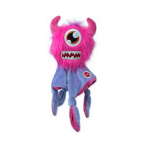 Dog Fantasy Hračka Monsters strašidlo pískací růžové s dečkou 28 cm