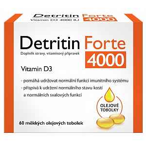 Detritin Forte Vitamin D3 4000 IU 60 měkkých tobolek