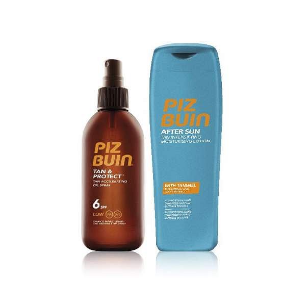 Piz Buin TAN+PROT SPF6 Oil Spray+AFTER SUN Tan Intense Moist. Lotion set 150 ml + 200 ml