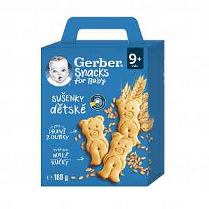 Gerber Snacks Dětské Sušenky 180g 9m