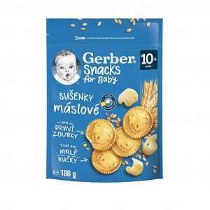 Gerber Snacks Máslové Sušenky 180g 10m