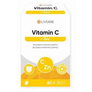 LIVSANE Vitamin C + Zinek vysoká dávka 60ks