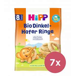 7x HiPP BIO Špaldovo-ovesná kolečka od 8. měsíce, 30 g