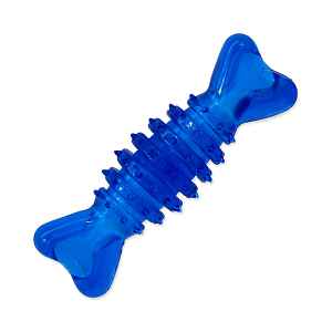 Dog Fantasy Hračka Kost válec gumová modrá 12 cm