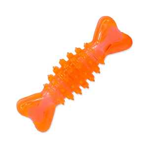 Dog Fantasy Hračka kost válec gumová oranžová 12 cm