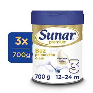 3x SUNAR Mléko batolecí Premium 3 700 g