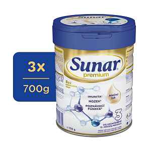 3x SUNAR Mléko batolecí Premium 3 700 g