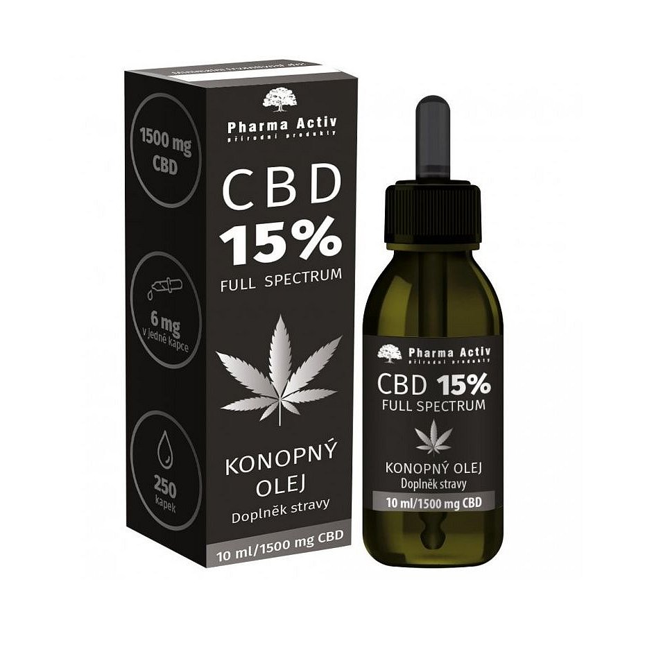 Pharma Activ Konopný olej CBD 15% 1500 mg 10 ml